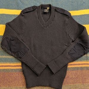 Citadel Navy rib knit sweater